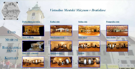 Virtuální muzeum - Panorámy  (Virtuálne Mestské múzeum v Bratislave)
