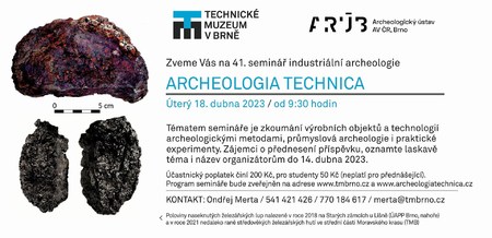 Archeologia technica 2023: Zkoumání výrobních objektů a technologií archeologickými metodami