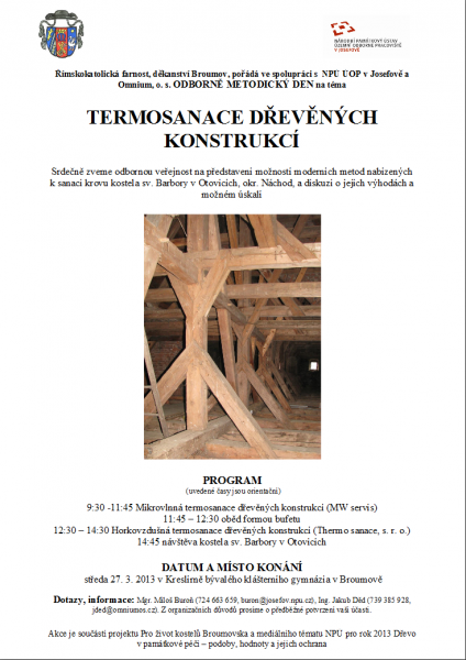 Termosanace dřevěných konstrukcí - metodický den