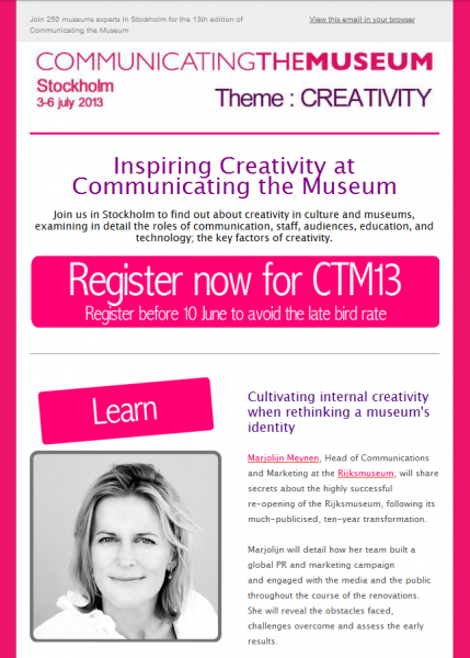 Communicating the Museum: Creativity