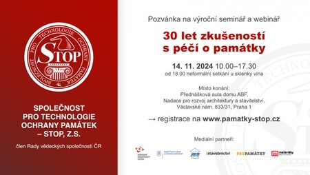 Seminář STOP 30 let zkušeností s péčí o památky