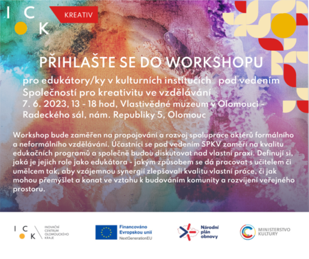 Workshop pro edukátory/ky z kulturních institucí Olomouckého kraje